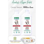 Green Clean Çamaşır Deterjanı Sports 1000 ml x 2 Adet ve Arap Sabunlu Temizlik Havlusu
