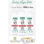 Green Clean Çamaşır Deterjanı Sports 1000 ml x 3 Adet ve Arap Sabunlu Temizlik Havlusu