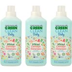 Green Clean Organik Lavanta Yağlı Baby Bitkisel Çamaşır Deterjanı 1000 ml - 3'lü
