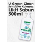 Green Clean Organik Likit Sabun 500 ml Hassas Ciltler İçin Dermatolojik Olarak Test Edilmiş
