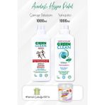 Green Clean Sports Çamaşır Deterjanı, Yumuşatıcı 1000 ml ve Pamuk Çubuğu