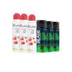 Green Dream Erkek Deodorant 3x150 ml & Emotion Romance Kadın Deodorant 3x150 Ml