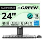 GREEN GT24 Intel Core i5 12400 İşlemci 16GB DDR4 Ram 512Gb M2 Ssd 24" Fhd Freedos Siyah All In One Bilgisayar