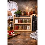 Green Life Design Ahşap Dekoratif Chef Baharatlık Baharat Rafı Mutfak Rafı