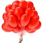 Green Paw Products - Kırmızı Balonlar - İngiltere - 30,48 cm Çevre Dostu ve Biyobozunur - %100 Doğal Lateks - Doğum Günleri, Düğünler, Yıldönümleri ve Sevgililer Günü için Parti Balonları