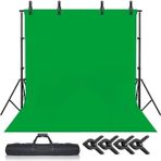 Green Screen Greenbox Yeşil Fon Perde (2x3m) + Fon Standı + 4 Mandal