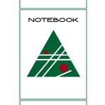 "Green Triangle Notebook with Red Dot – 6x9 Lined Journal | 120 Pages": "A minimalist notebook featuring a green triangle with a rolling red orb — capturing the flow of energy and creativity."