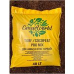 Green World 40 Litre İthal Çok Amaçlı Bitki Toprağı Torf Cocopeat Pro Mix - Kokopit Özel Karışım Saksı Harcı