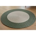 Green Yuvarlak Jüt Halı, Yeşil Natural, 120 Cm