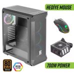 Green Z5 Surena Argb Gaming Bilgisayar Kasası (4×120Mm Fan + Kumanda) – 700W 80+ Bronze Psu Dahil