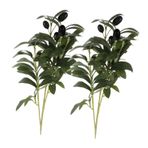 GREENADSCAPE 2 Adet Yapay Zeytin Dalı Sapları İçin Gerçekçi Yeşillik Sapları Bakımı Ve Saklanması Kolay Ev