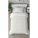 Greendecor Çiçekler Papatya Bohem Desen Baskılı Özel Tasarım Çarşafsız Tek Kişilik Sade Tarz Şık Nevresim Takım - Haki - 160 x 220 cm