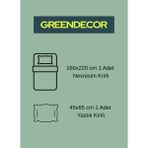 Greendecor Çiçekler Papatya Bohem Desen Baskılı Özel Tasarım Çarşafsız Tek Kişilik Sade Tarz Şık Nevresim Takım - Mavi - 160 x 220 cm