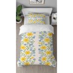 Greendecor Çiçekler Renkli Desenli Baskılı Özel Tasarım Çarşafsız Tek Kişilik Sade Tarz Şık Nevresim Takımı - Mavi - 160 x 220 cm