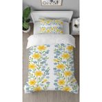 Greendecor Çiçekler Yaprak Desenli Dijital Baskılı Özel Tasarım Çarşafsız Şık Tek Kişilik Nevresim Takımı - 160 x 220 cm