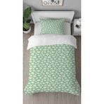 Greendecor Çiçekler Yaprak Desenli Dijital Baskılı Özel Tasarım Çarşafsız Şık Tek Kişilik Nevresim Takımı - Yeşil - 160 x 220 cm
