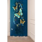 GREENDECOR Kelebek Masal Desenli Dijital Baskılı Fon Perde (TEK KANAT) Renkli Modern Yıldız 1 Adet Fon Perde LACİVERT 140 x 250