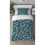 Greendecor Şanas Çiçeği Renkli Desenli Baskılı Özel Tasarım Çarşafsız Tek Kişilik Tarz Nevresim Takımı - Bej - 160 x 220 cm