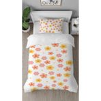 Greendecor Şans Çiçekleri Desenli Dijital Baskılı Özel Tasarımlı Çarşafsız Tek Kişilik Şık Nevresim Takımı - Pembe - 160 x 220 cm