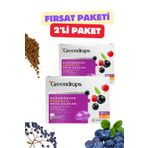 Greendrops 2x Bitkisel Drops Boğaz Pastili - Orman Meyve Aromalı - Kara Mürver, Propolis, Beta Glukan