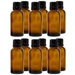 GreenHealth 30 ml (1 oz) Amber Cam Şişe Euro Damlalıklı (12 Paket)