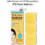 Greenlabel 3'lü Kore Leke Karşıtı ve Beyazlatıcı Sabun Vitamin C & E AHA, BHA ve Glikolik Asit
