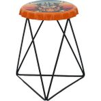 Greenmall Vicking Metal Tabure - Turuncu