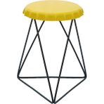 Greenmall Yellow Metal Tabure - Sarı