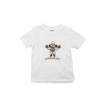 GreenMint Çocuk Tişört Vintage Strongman Cartoon Beyaz 6-7 Yaş