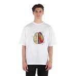 GreenMint Creative Logical Brain Unisex Beyaz Oversize T-shirt