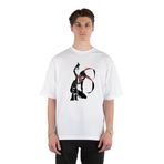 GreenMint Unisex Beyaz Oversize T-shirt One Punch Man - Speed O' Sound Sonic With Katana Beyaz S