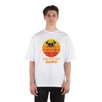 GreenMint Unisex Beyaz Oversize T-shirt Retro Vintage Can I Pet Dat Dawg Beyaz XL