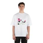 GreenMint Unisex Beyaz Oversize T-shirt Sweet Love Beyaz L