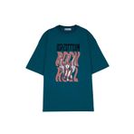 GreenMint Unisex Oversize T-shirt LED ZEPPELIN Petrol Mavisi XL