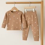 Greenmoon %100 Pamuk Bebek Pijama Takımı - 0-Kahverengi - 9 - 12 Ay