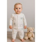 Greenmoon %100 Pamuk Bebek Pijama Takımı - 00-Beyaz - 3 - 6 Ay