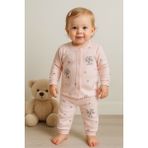 Greenmoon %100 Pamuk Bebek Pijama Takımı - 00406 Pembe - 0 - 3 Ay