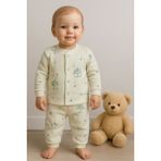 Greenmoon %100 Pamuk Bebek Pijama Takımı - 01H-Yeşil - 3 - 6 Ay