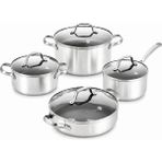 Greenpan Geneva 3-Ply Pfas Içermez Thermolon™ Seramik Yüzeyli 8 Parça Tencere Seti - Gümüş - 16 Cm. 20 Cm. 24 Cm 24 Cm