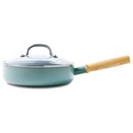 Greenpan May Flower Thermolon Yapıştırmaz 24 cm Mavi Basık Tencere