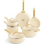 Greenpan Padova Cream 10 Parça Tencere Seti – Elmas Takviyeli Thermolon™ Yüzey, Indüksiyon Uyumlu, 220°C Fırın Dayanımı - Bej - TENCERE SETİ (20CM TAVA+28CM TAVA+18CM TEK SAP TENCERE+20CM TEK SAP TENCERE+24CM DERİN TENCERE+24CM YAYVAN TENCERE