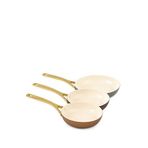Greenpan Shades Natural Renkli Seramik 3'lü Tava Seti