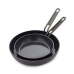 GreenPan Stanley Tucci Milano Seramik Kızartma Tavası 2'li Set 20cm 26cm Siyah