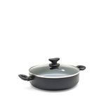Greenpan Torino Seramik Basık Tencere 24 Cm - Siyah