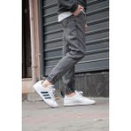 Greenpoll Erkek Gri Jogger Kot Pantolon - Lastikli Bel ve Paça, Yıkamalı Denim - Eskitilmiş Gri