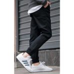 Greenpoll Erkek Siyah Jogger Kot Pantolon - Lastikli Bel ve Paça, Yıkamalı Denim - XL