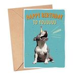 GreenStar Gifts Amerikan Pitbull Köpek Kartı, Köpek Sahibi İçin Doğum Günü Kartı, Komik Amerikan Pitbull Köpek Doğum Günü Kartı, Amerikan Pitbull Köpek Severler İçin Hediye, Köpek Anneler İçin Hediye, Köpek Babaları,