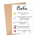 GreenStar Gifts Baka Card - Token I Love - Baka için Benzersiz Hediye - Takdir Hediyesi - Baka İçin Babalar Günü Hediyesi - Baka İçin Hediye - Baka İçin Doğum Günü Hediyesi - Baka I Love You Card
