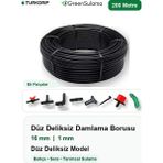 Greensulama 16 mm Düz Deliksiz Damlama Borusu 200 Metre Bahçe Sera Sulama