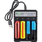 Greentech 3.7 – 4.2 V Lityum İyon Pil Şarj Cihazı Dört Yuvalı 106g Kapasite ile Şarj Edilebilir GT-BC05